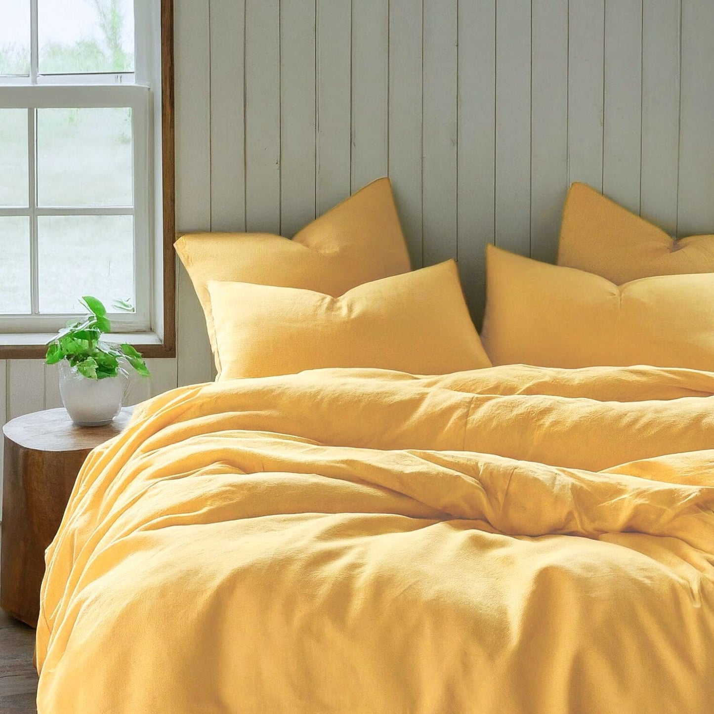 Tache Microfiber Sunny Yellow Bed Sheet Set (404-YS-BSS)-4