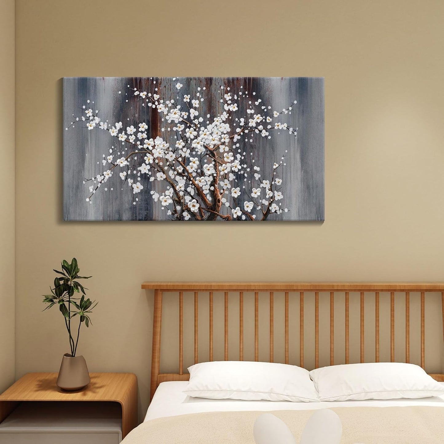 Premium Oversized Canvas Wall Art 20x40 Inches White-2