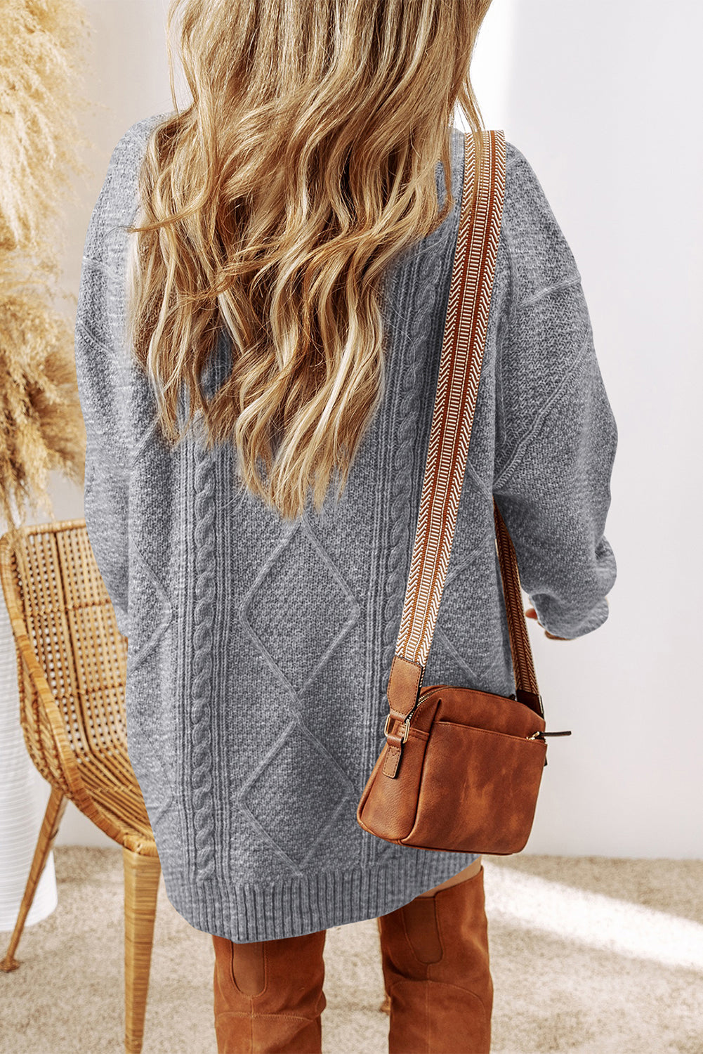 Adalee Shoulder Loose Fit Sweater-1