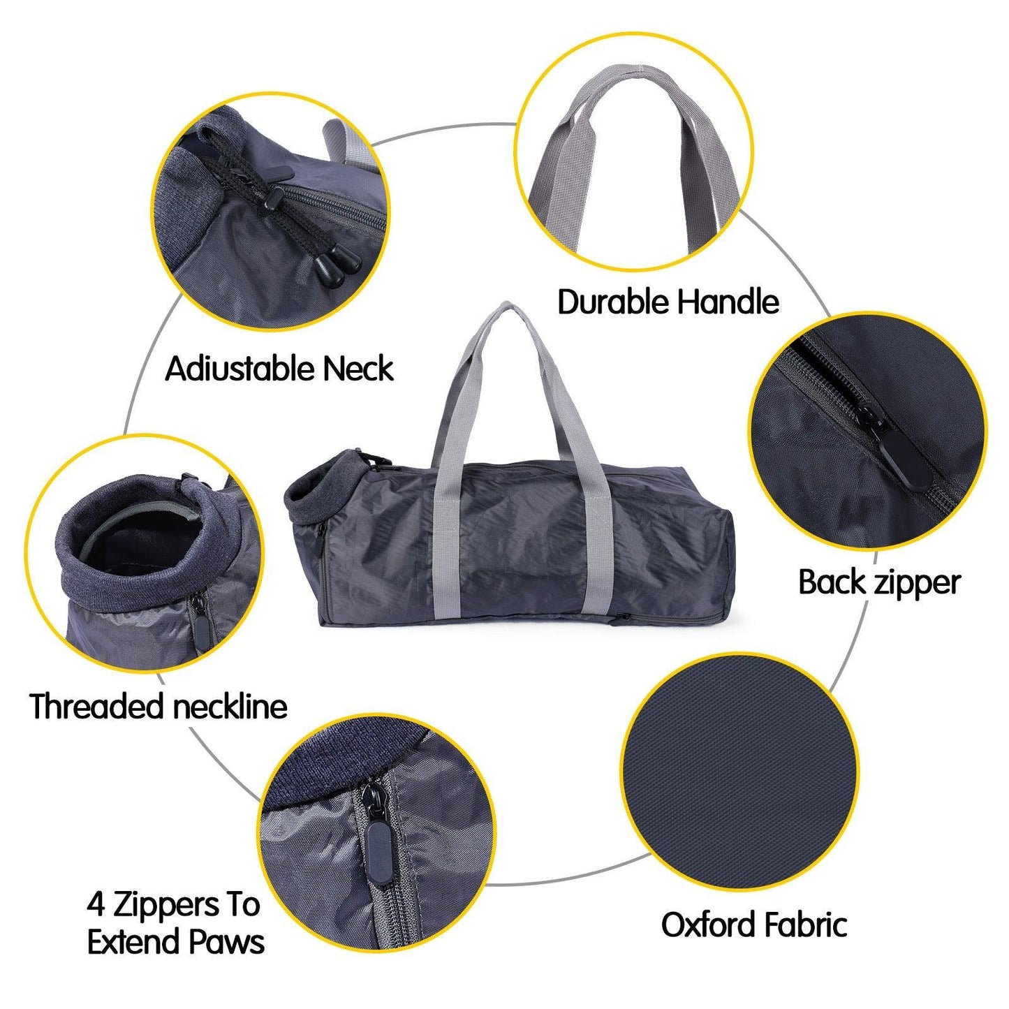 Anti-Scratch And Bite Cat Travel Bag With Double Lining - Stylish And Secure Pet Carrier-4