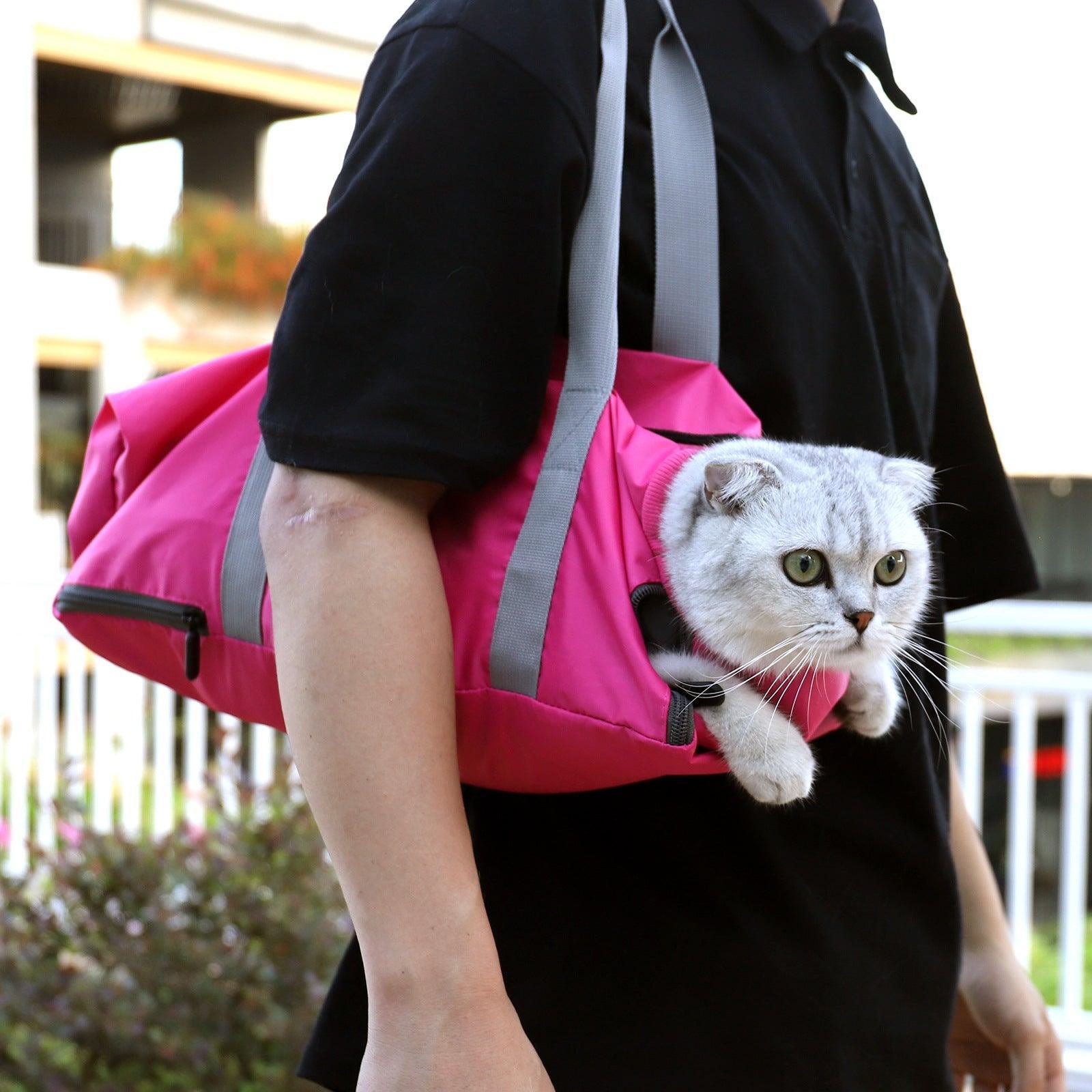 Anti-Scratch And Bite Cat Travel Bag With Double Lining - Stylish And Secure Pet Carrier-0