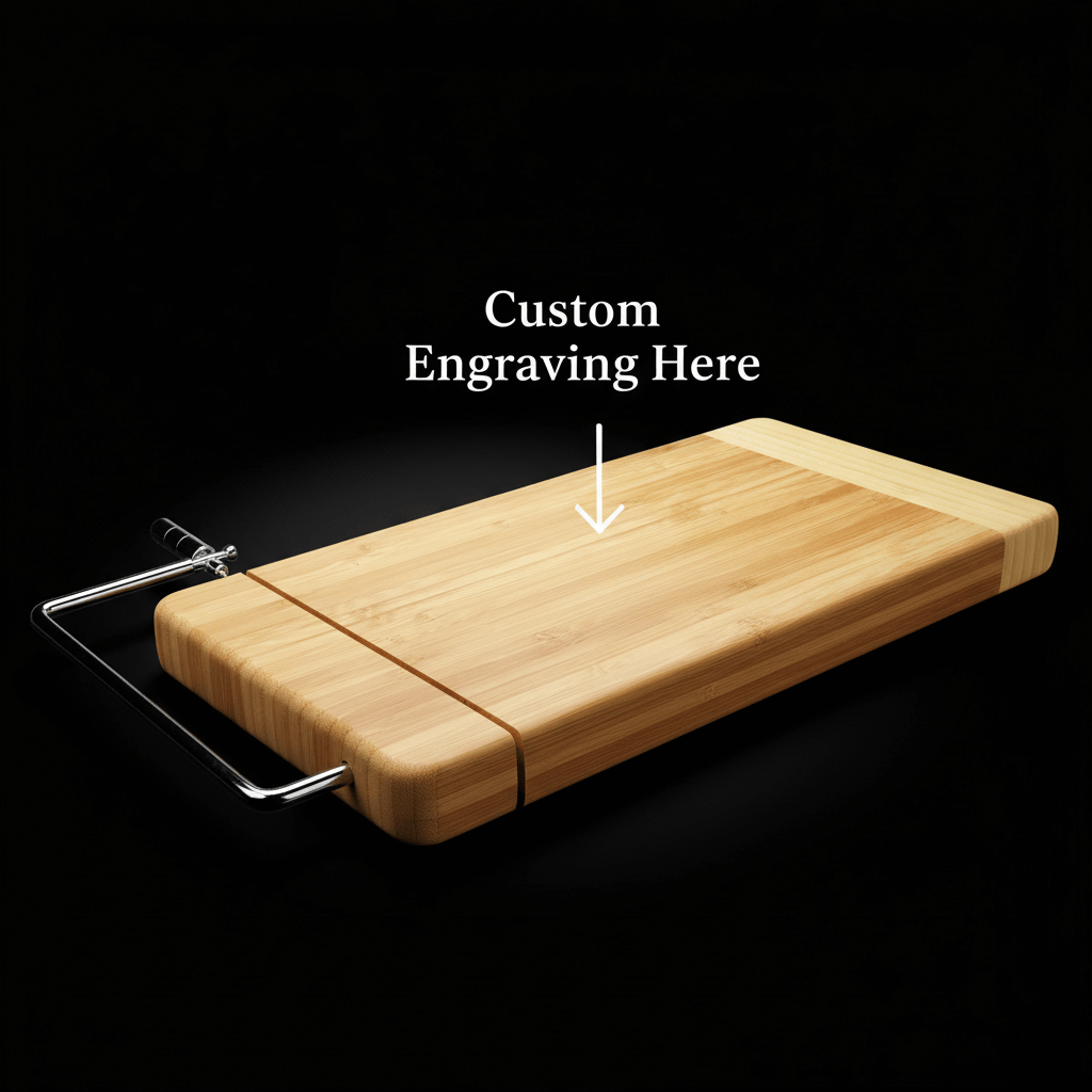 Personalized bamboo cheese cutting board rectangle-1