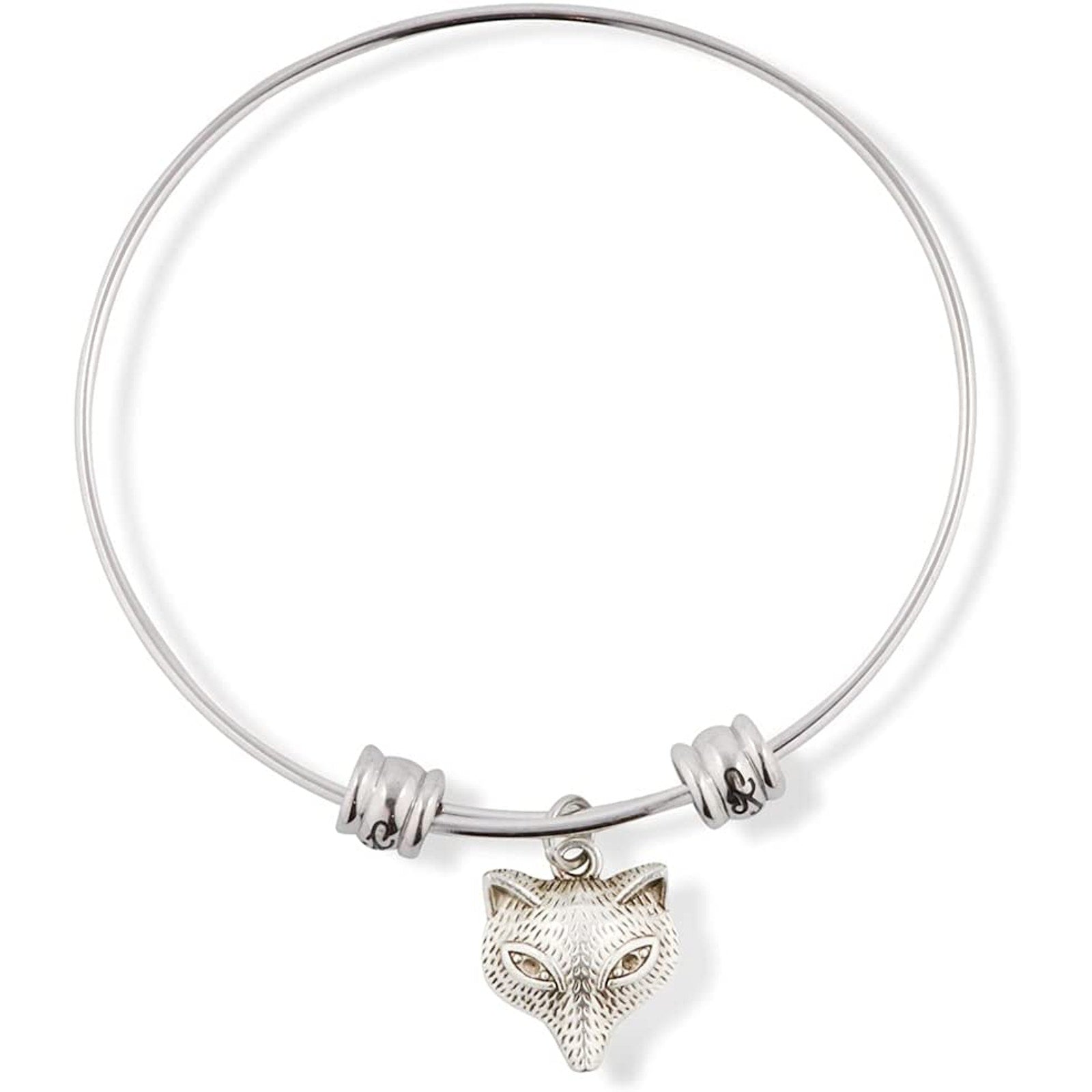 Fox Head Foxy Animal Nature Wildlife Charm Bangle-0