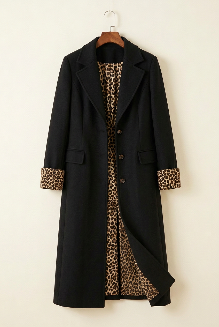 Leopard-Lined Longline Coat