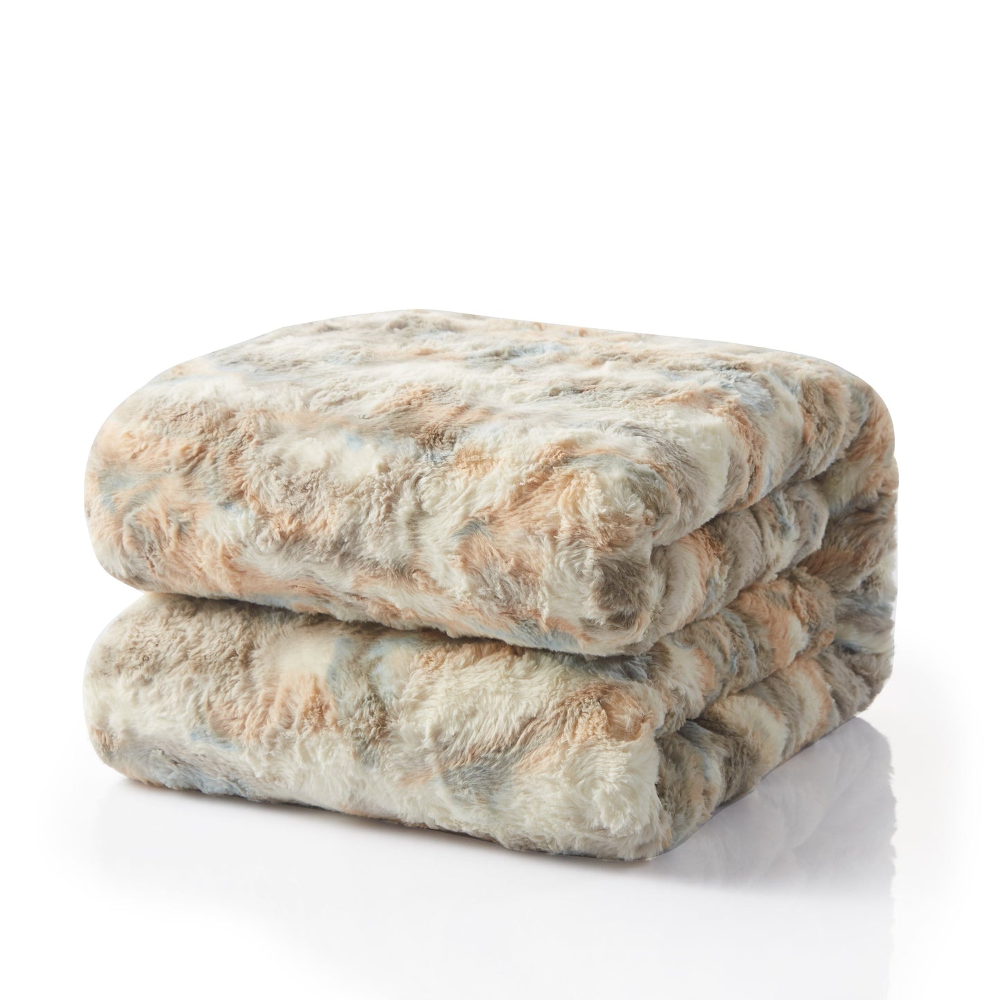 Elacy Russian Lynx Faux Fur Throw Blanket