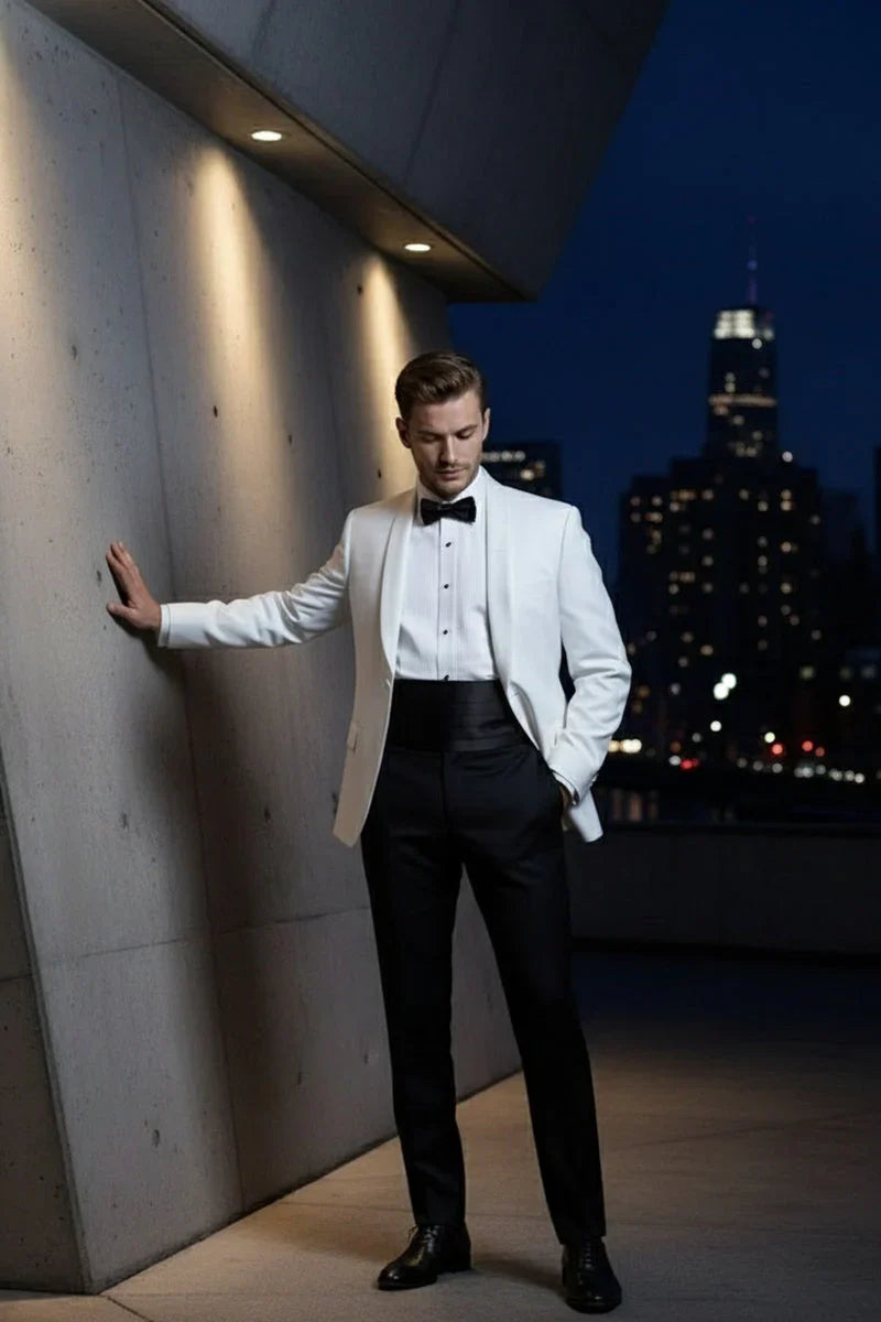 "Brentwood" White Dinner Jacket-0