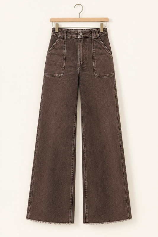 Elora Washed Patch Loose Jeans