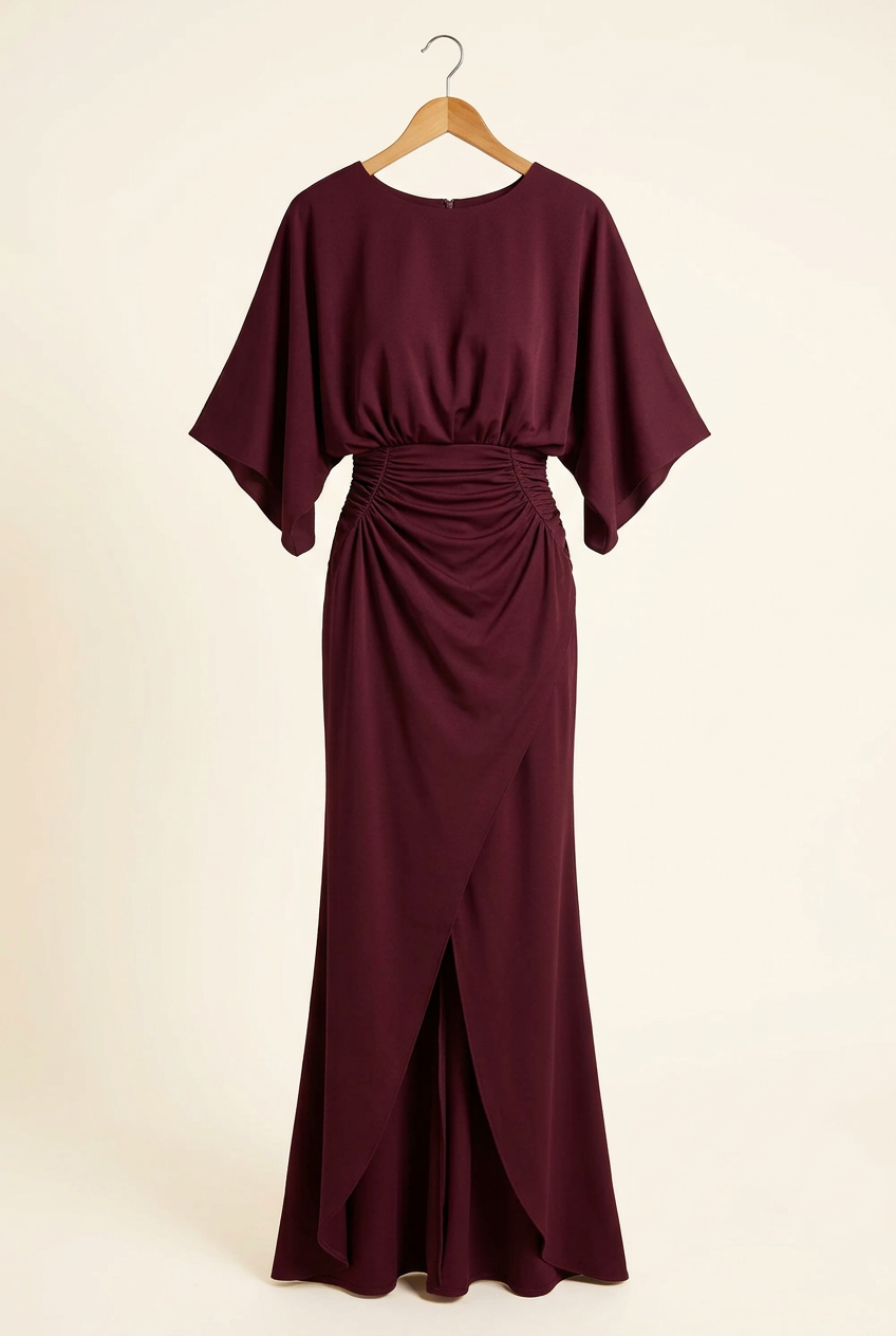 Evening Muse Ruched-Waist Maxi Dress