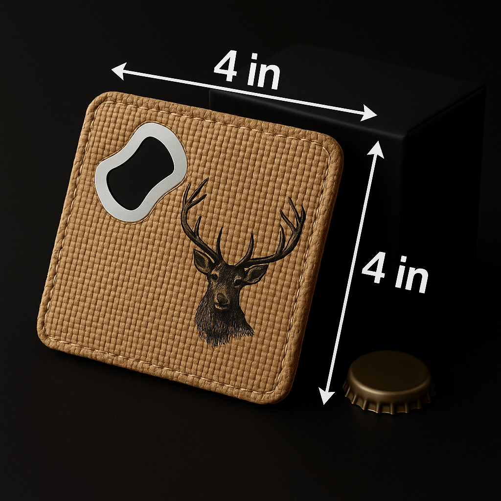 Sublimate Burlap Bottle Opener and Coaster with Customize-1