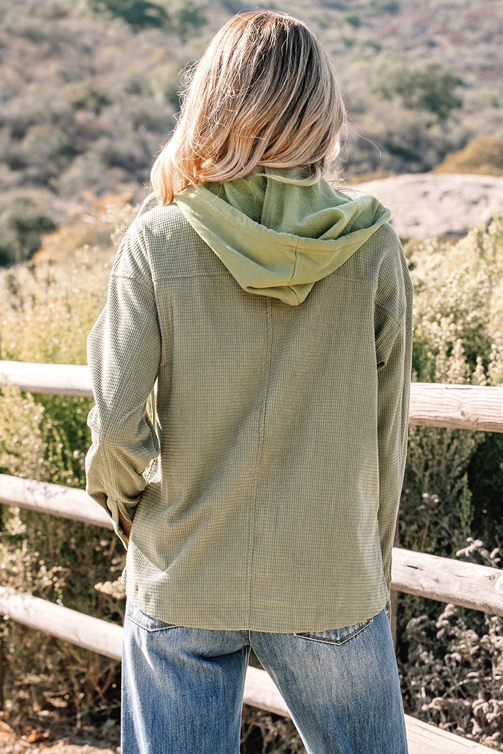 Undine Knit Textured Hooded Jacket-1