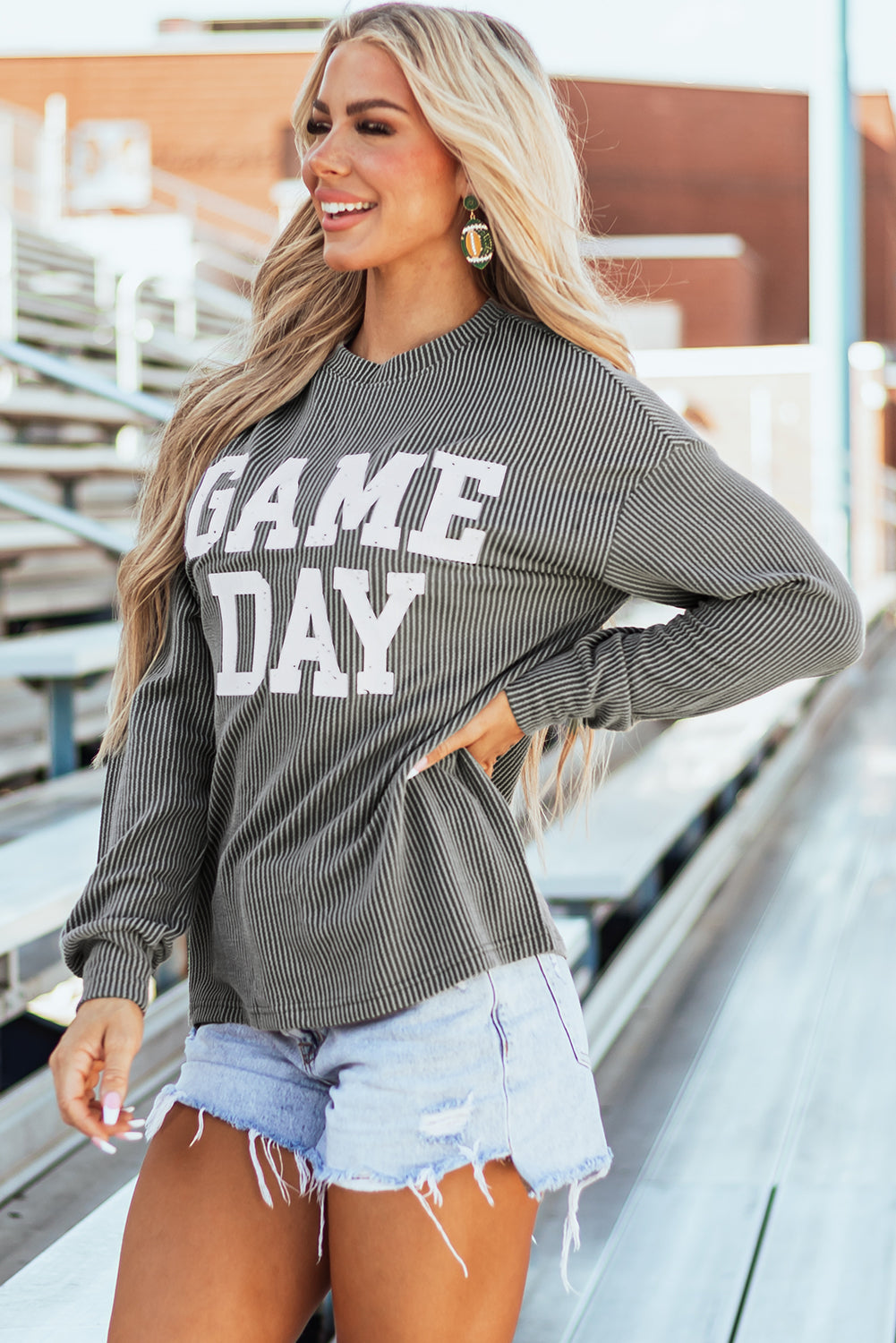 Game Day Corded Graphic Crewneck