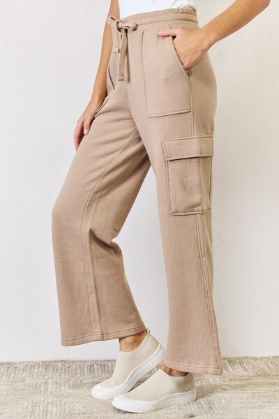 RISEN High Waist Cargo Wide Leg Pants-2