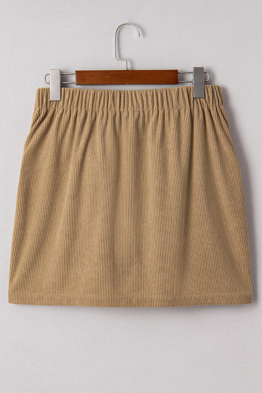 Xiomara Front Faux Mini Skirt-1