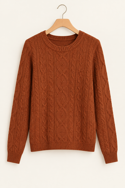 Quiet Detail Cable-Knit Sweater