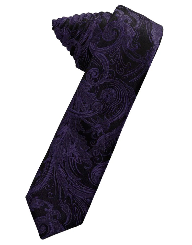 Tapestry Skinny Necktie Self Tie-0