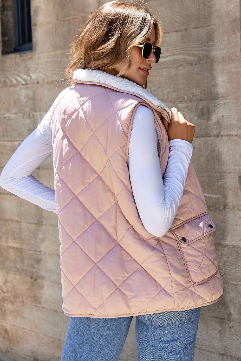 Lillian Fleece Lined Quilted Vest-1