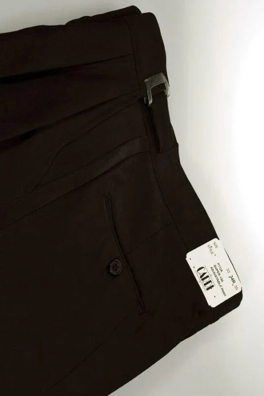 "Double Pleated" Chocolate Super 150's Luxury Viscose Blend Tuxedo Pants (Copy)-0