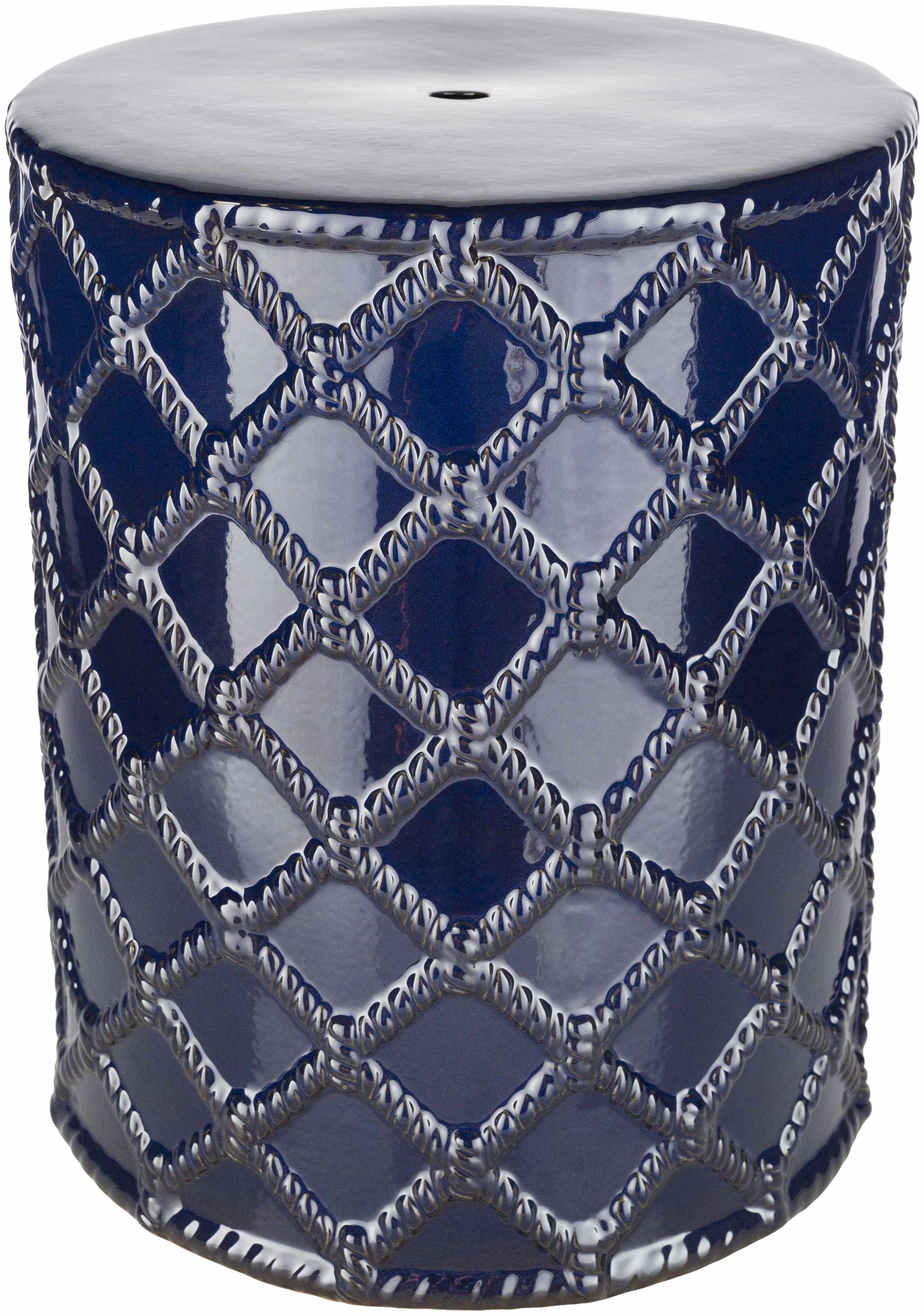 Navy Navy Ceramic Stool Table-1