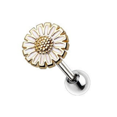 Gold Wild Yellow Daisy Cartilage Earring-0