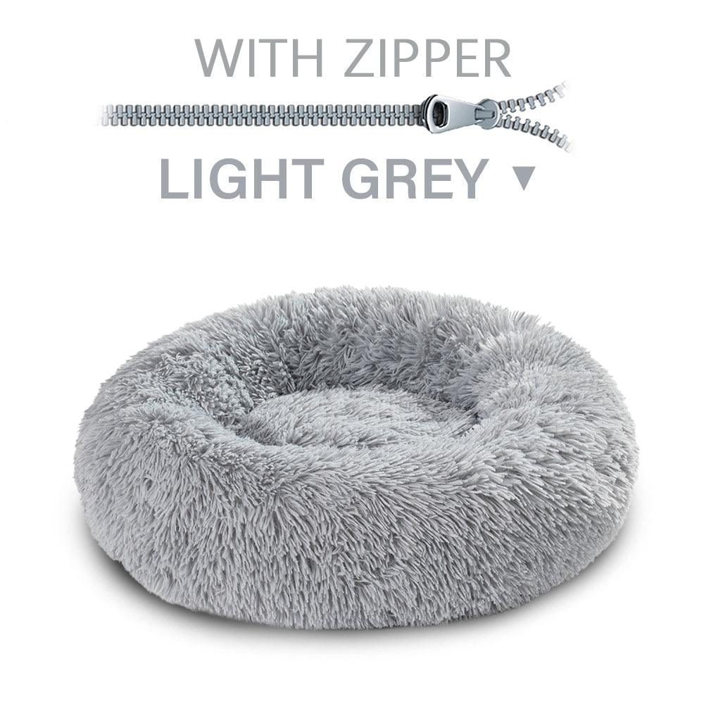 The Snugglepaws Plush Donut Pet Bed: Luxuriously Cozy Haven For Dogs And Cats-3