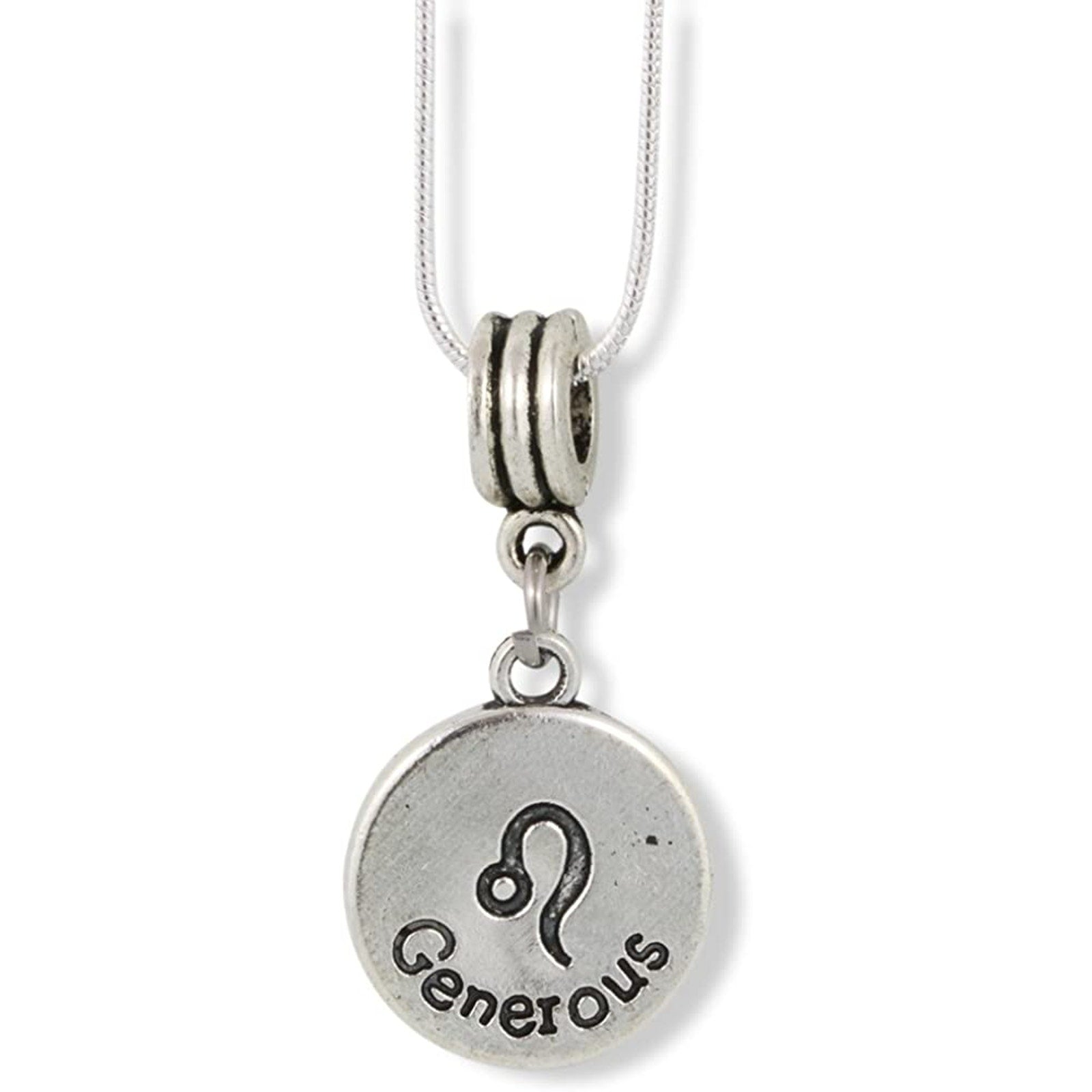 Leo Zodiac Astrology Horoscope Charm Snake Chain Necklace-1