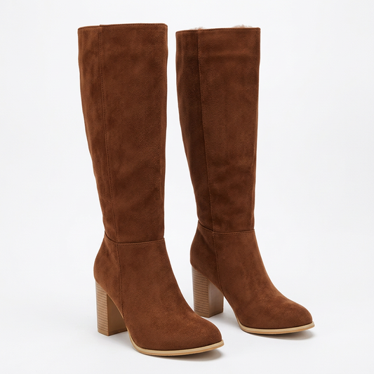 The Sophie - Pointed-Toe Suede High Heel Boots