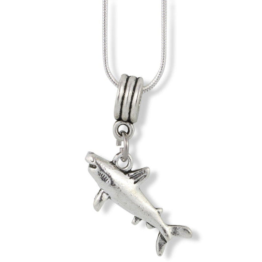 Shark Charm Snake Chain Necklace-0