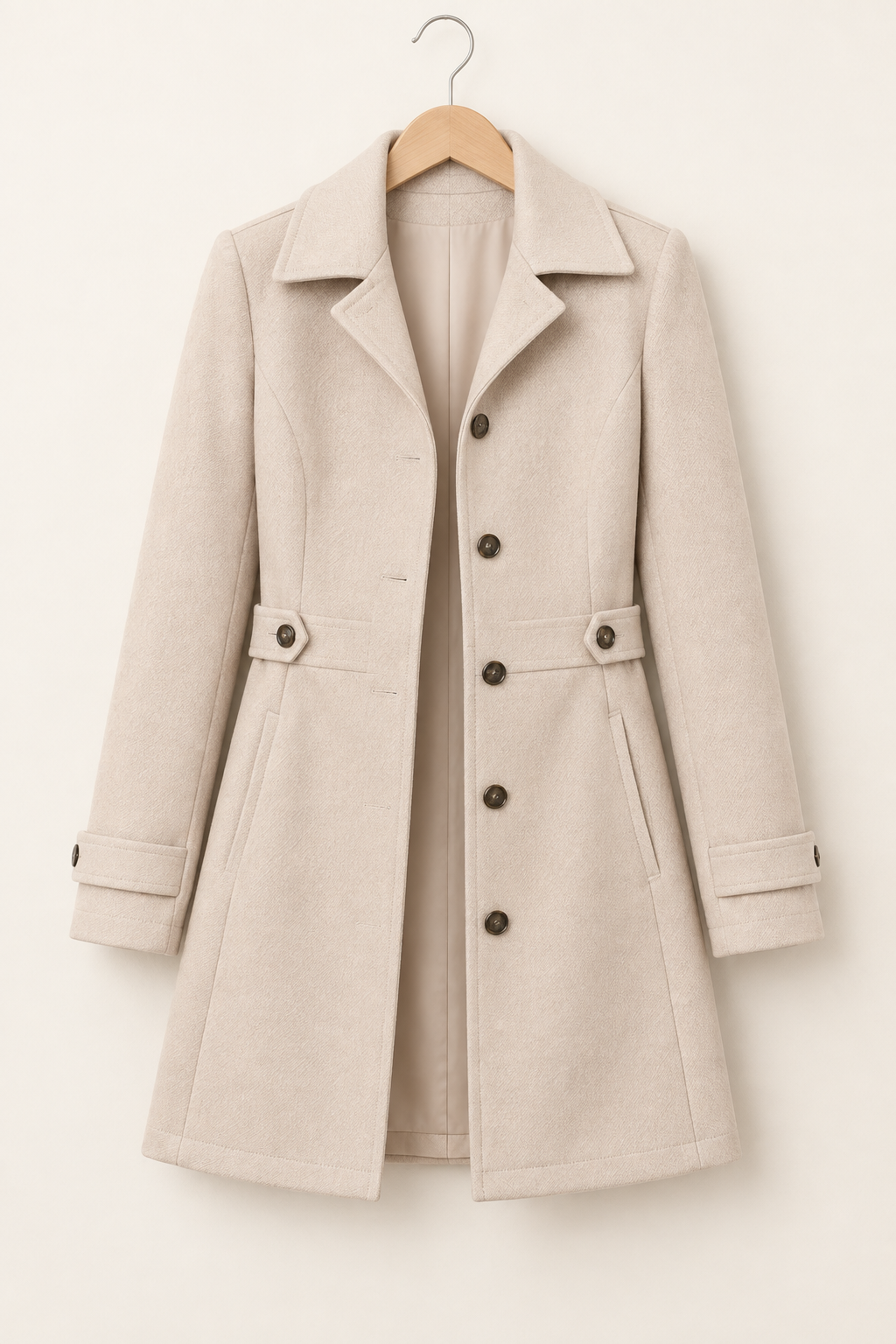 Classic Collared Button-Up Coat