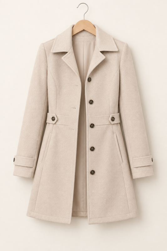 Classic Collared Button-Up Coat