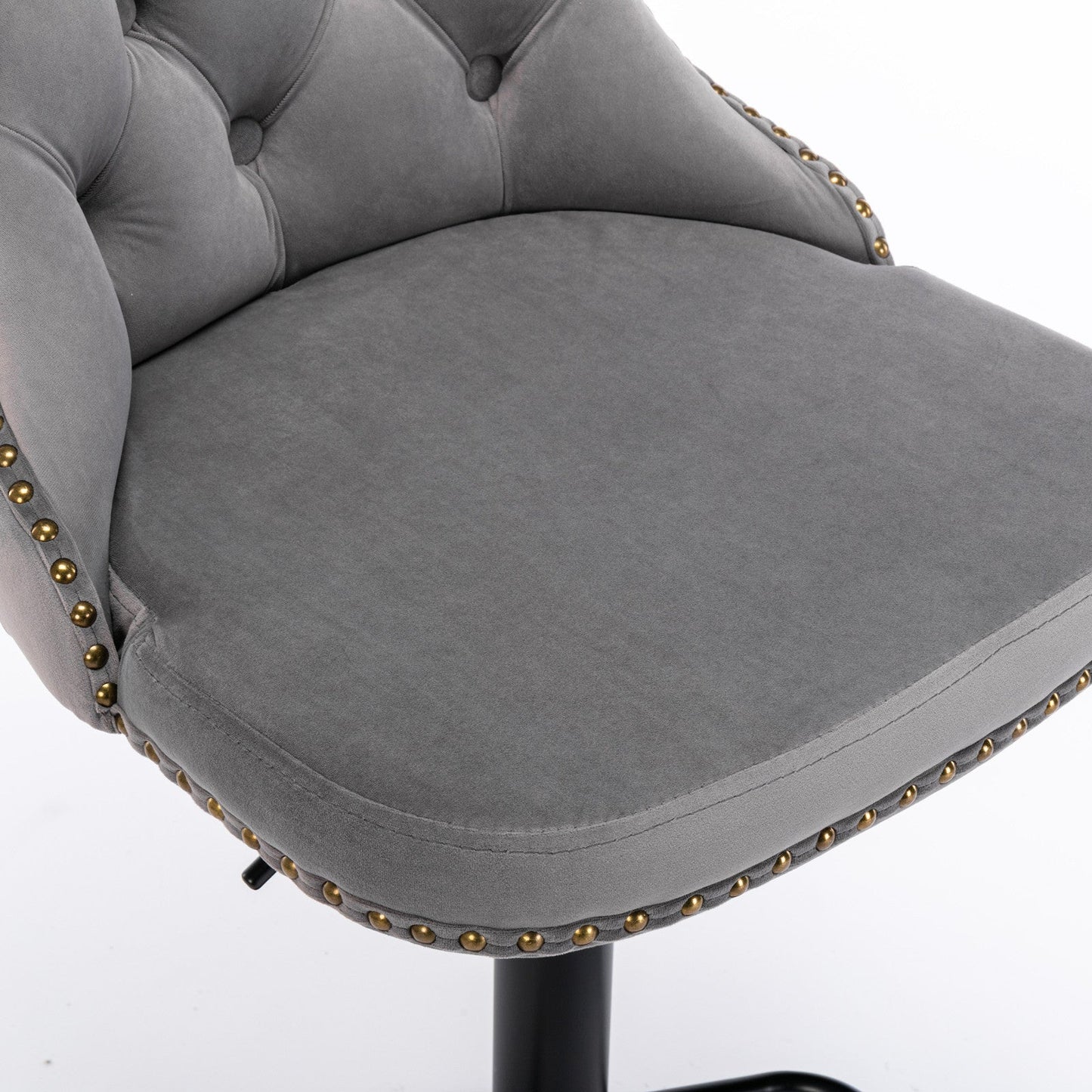 Set of 2 Swivel Velvet Barstools
