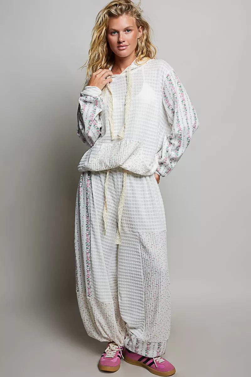 POL Patchwork Wide Leg Pants