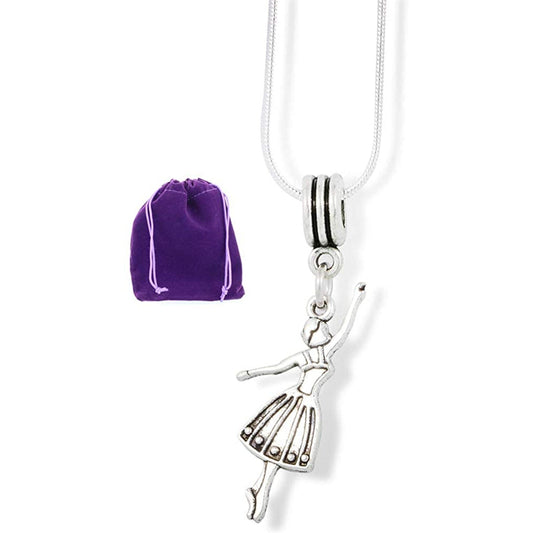 Dancer Dancing Charm Necklace Pendant Jewelry-0
