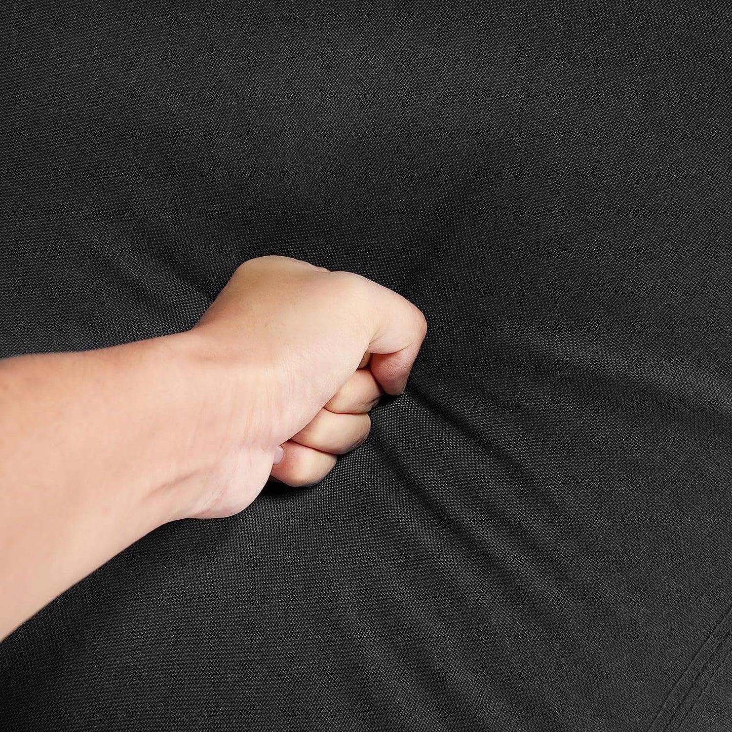 Fabric Push Back Recliner Chair Pocket Spring Matte Black-2