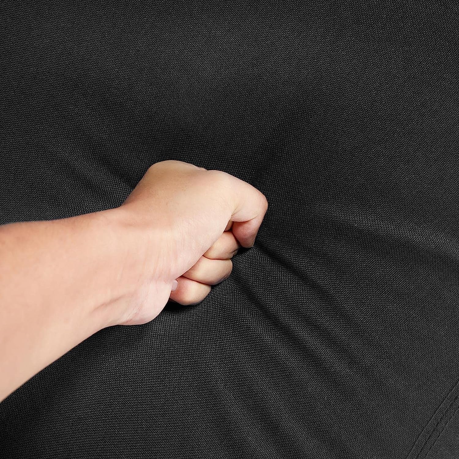 Fabric Push Back Recliner Chair Pocket Spring Matte Black-2