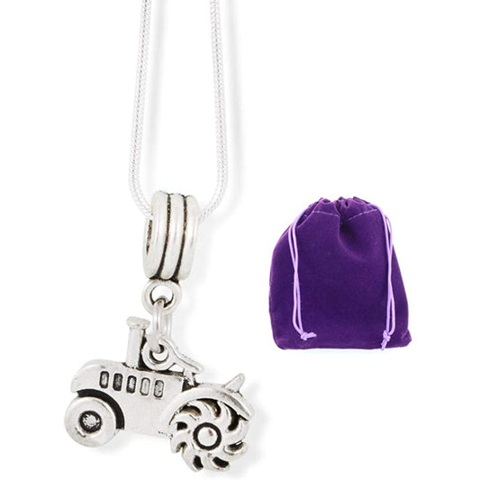 Tractor Farm and Farming for a Farmer Necklace-0