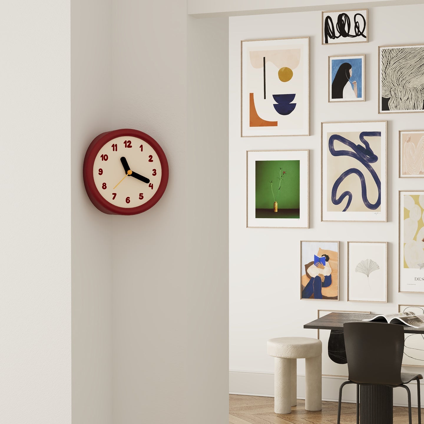 Red Corner Time Clock-0