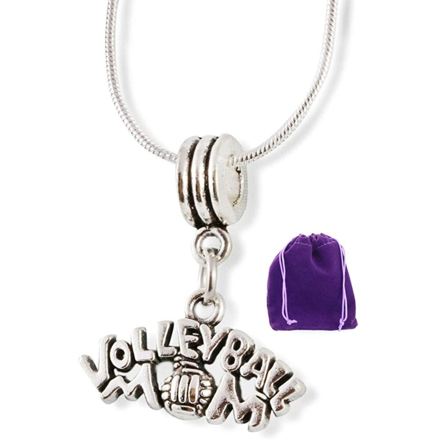 Volleyball Necklace - Volleyball Mom Necklace Biggest Fan-0