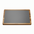 13x9 Acacia Wood & Slate Cutting Board – Handmade Charcuterie, Serving, and Engraving Board-0
