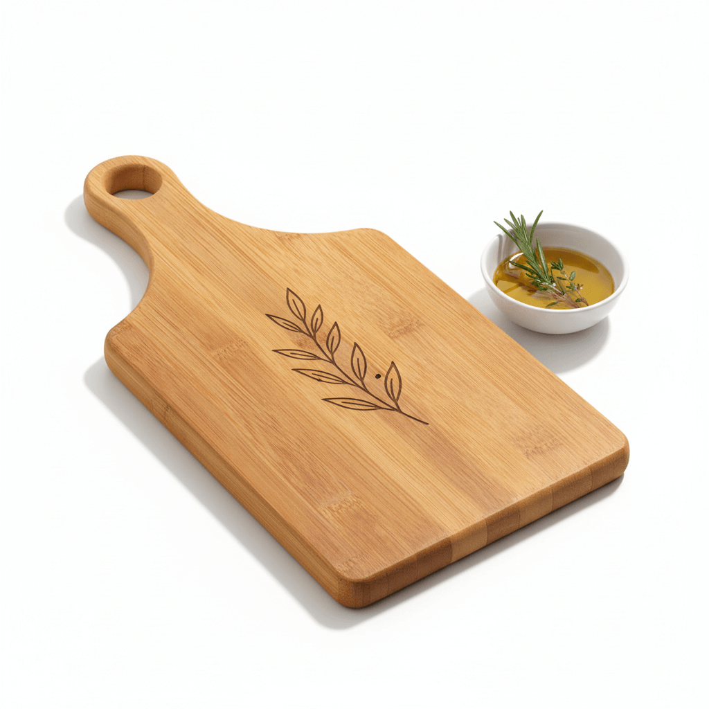personalized bamboo paddle cutting board with Personalized Engraving-1