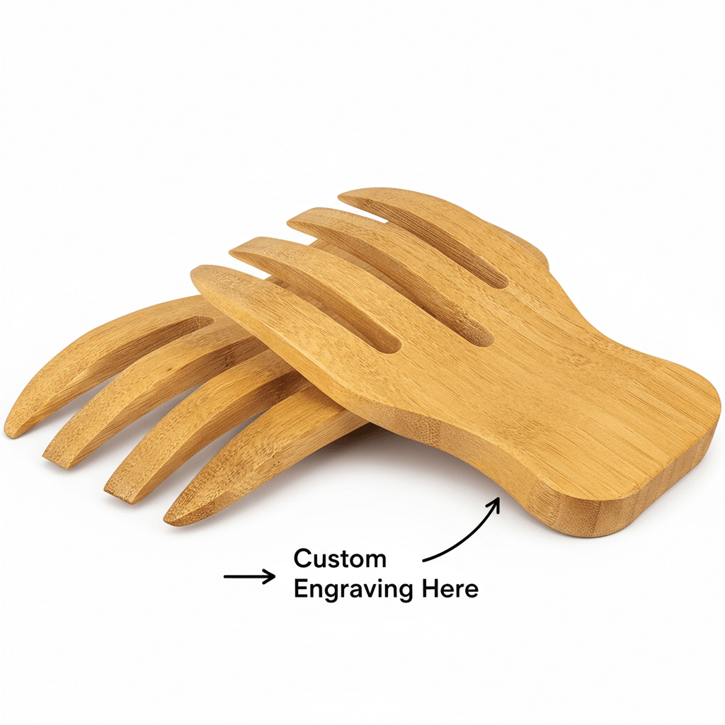 personalized bamboo salad hands Set with Custom Personalized Engraving-1