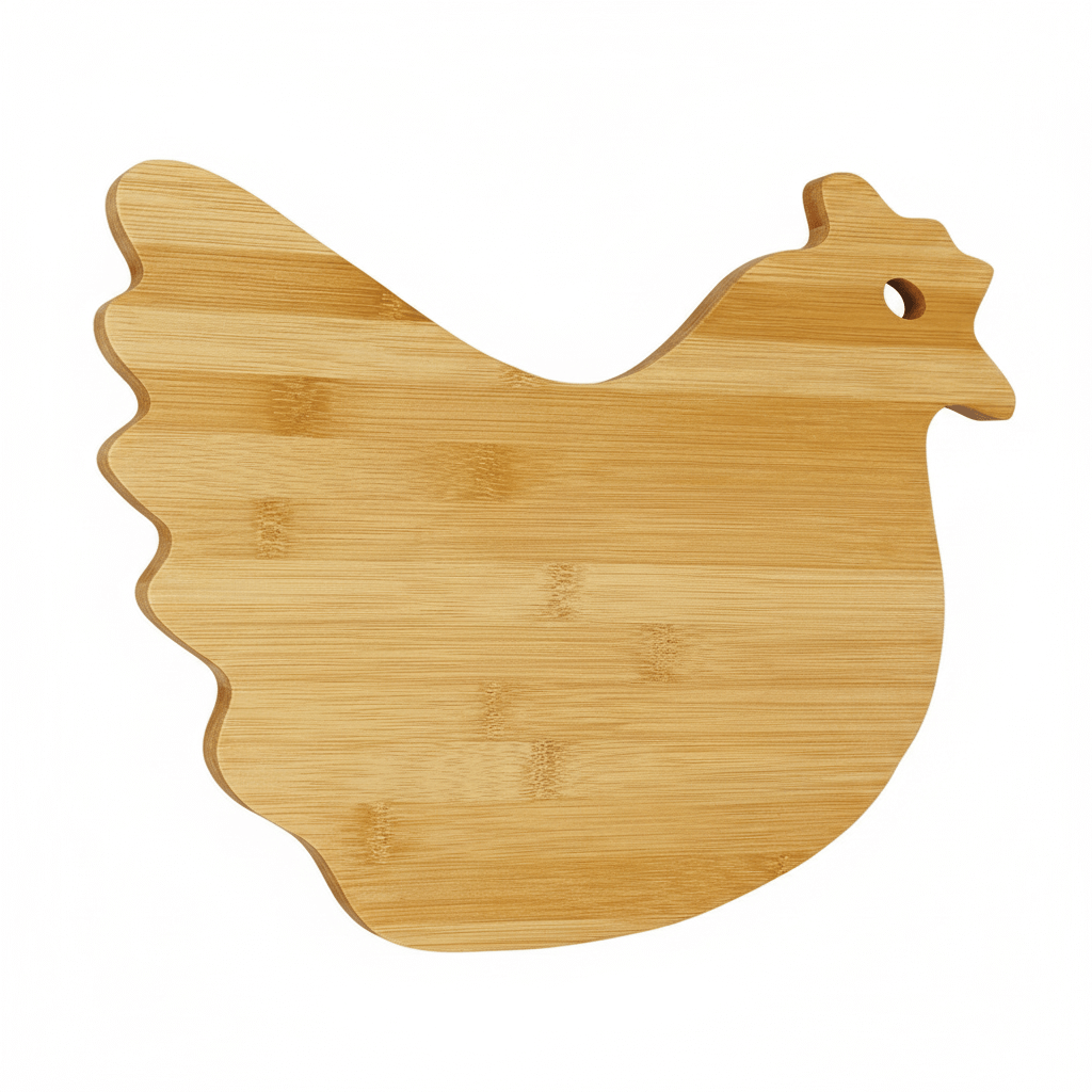 Personalized Bamboo Hen Cutting Board-0