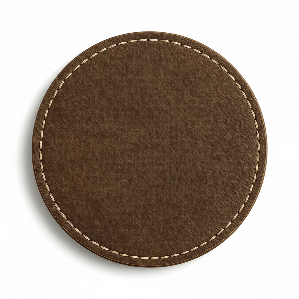 Premium Leather 6-Piece Engraved Leather Coaster Set-0