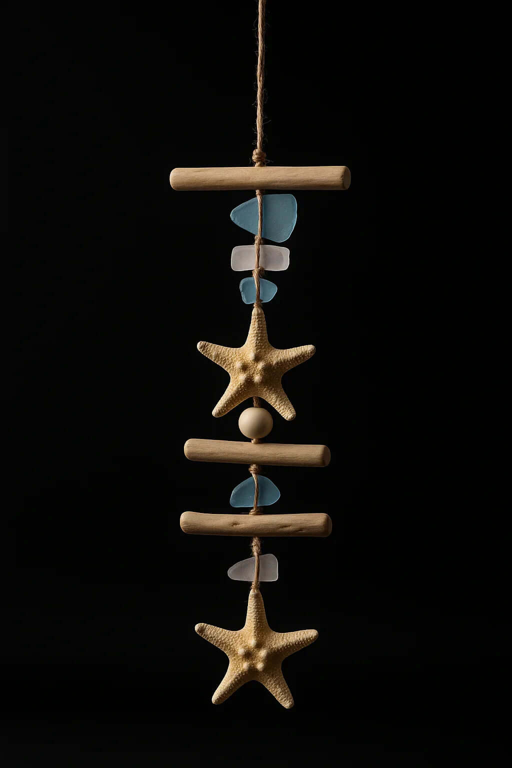Seashells, Starfish Driftwood Beach Room Decoration Wall Hanging-2