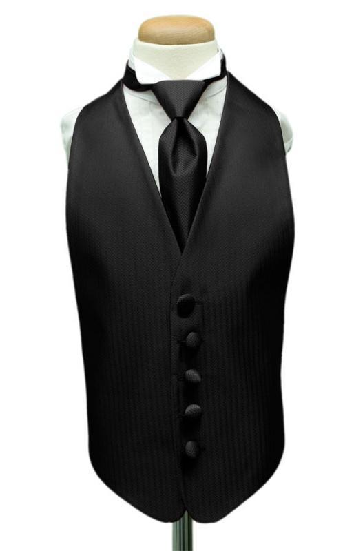 Herringbone Kids Tuxedo Vest-9