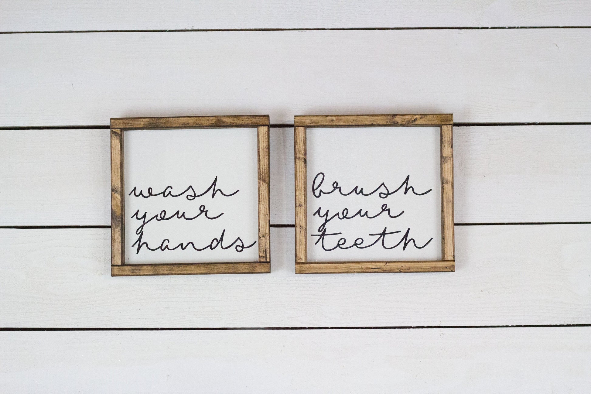 Wash Your Hands Sign Brush Your Teeth-0