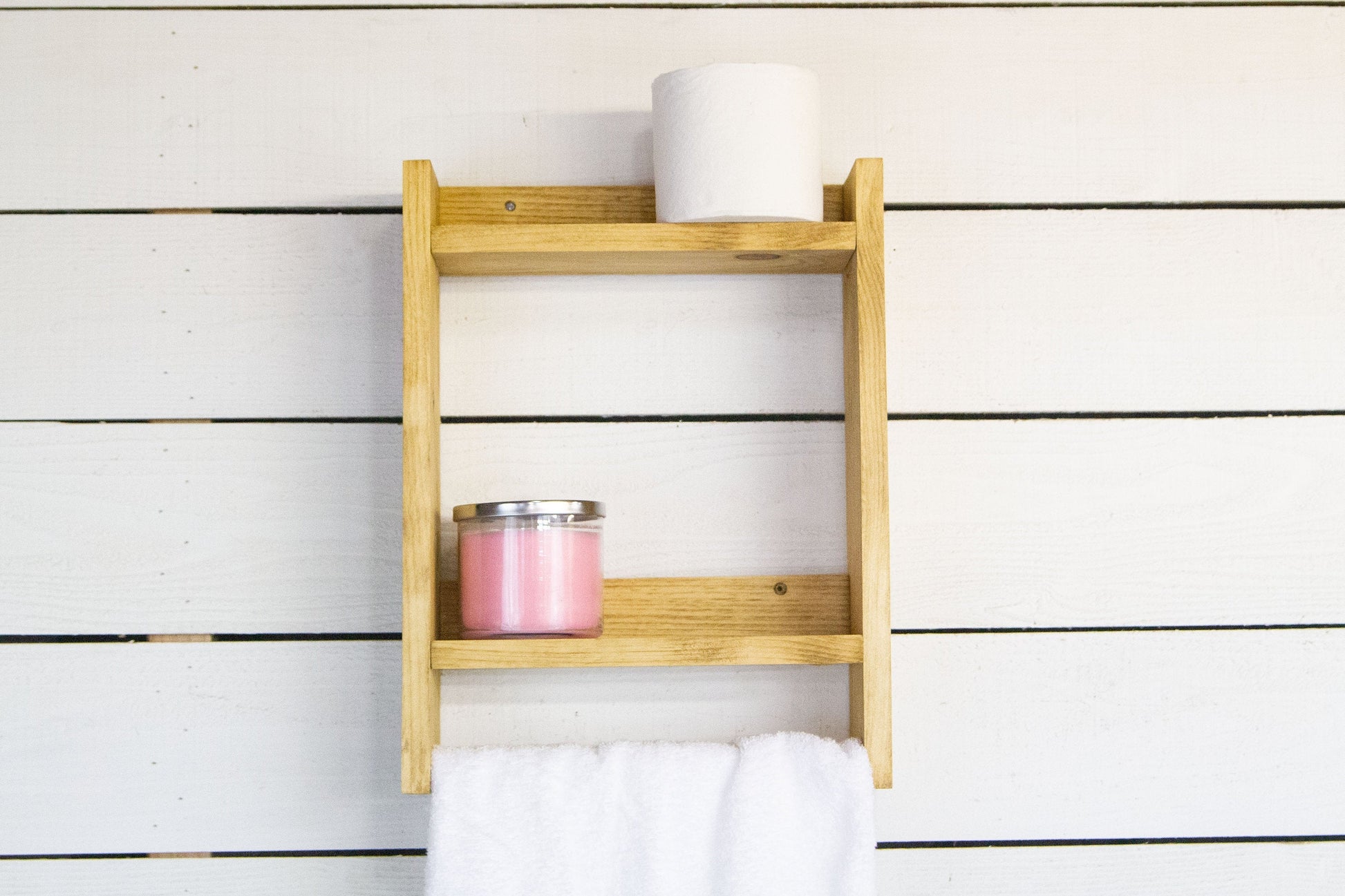 Hanging Shelf with Towel Bar-2