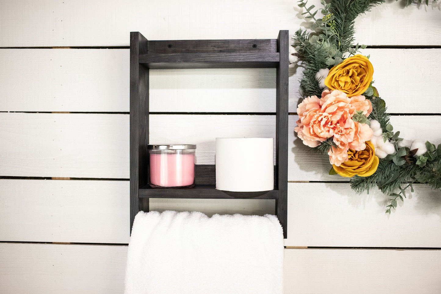 Hanging Shelf with Towel Bar-1