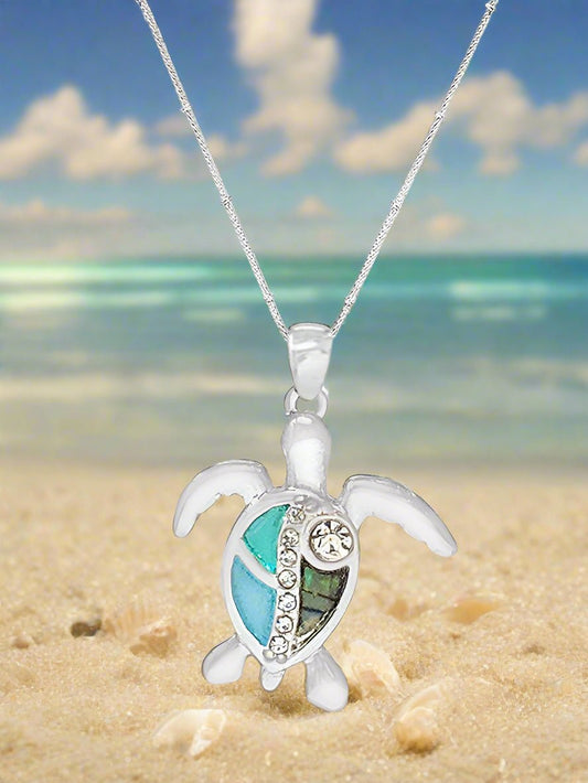 Abalone Turtle Necklace-0