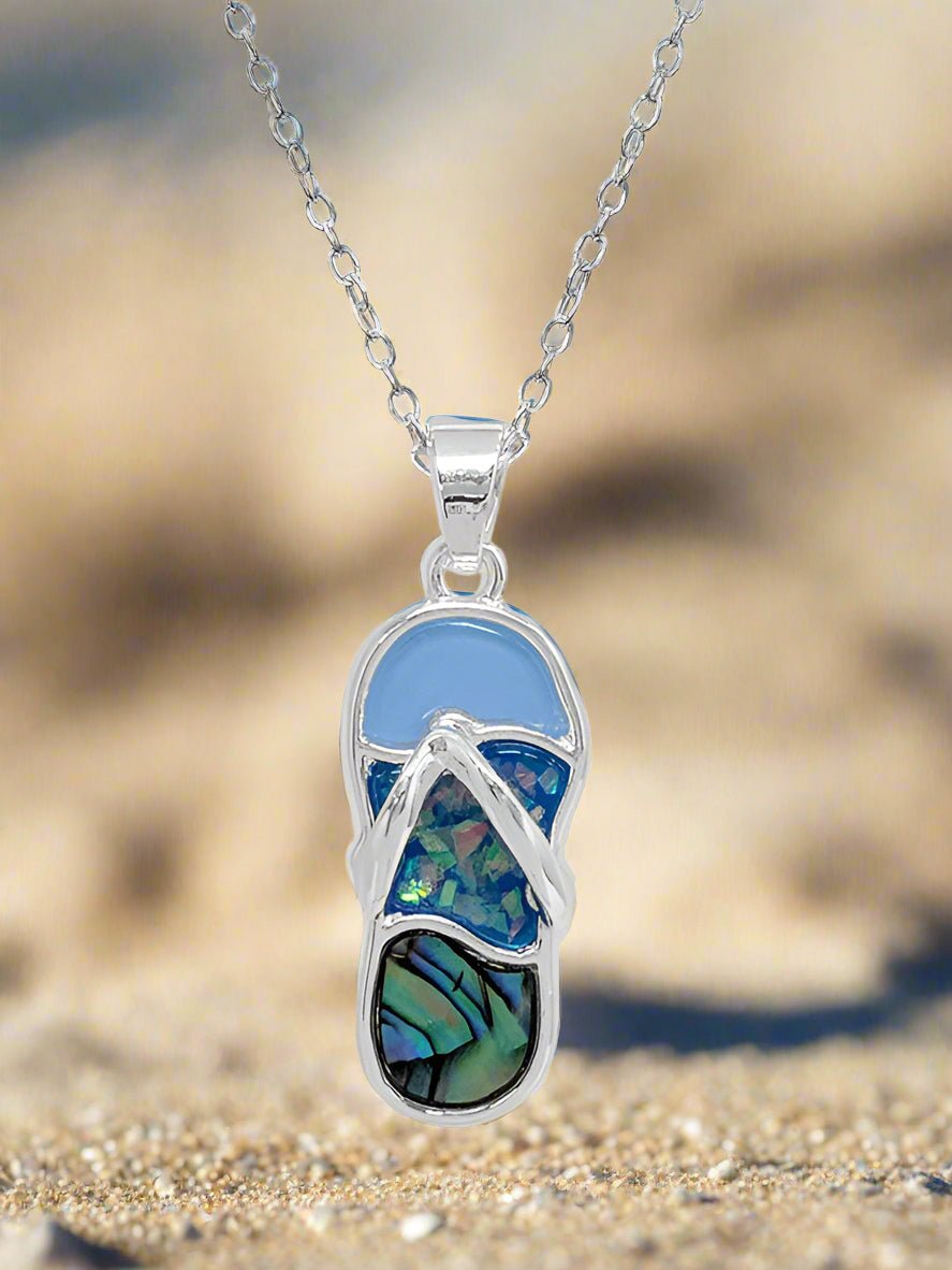 Abalone Flip Flop Necklace-0