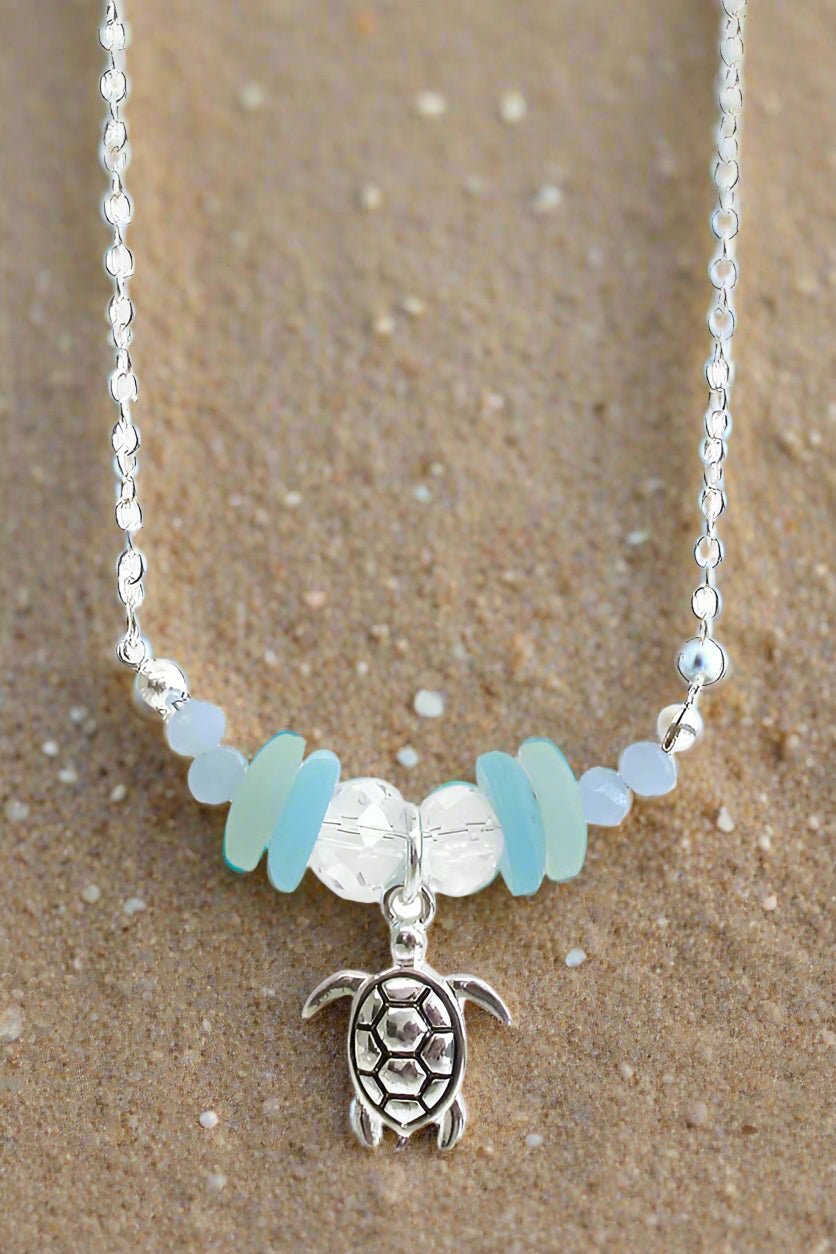 Seaglass Turtle Necklace-0